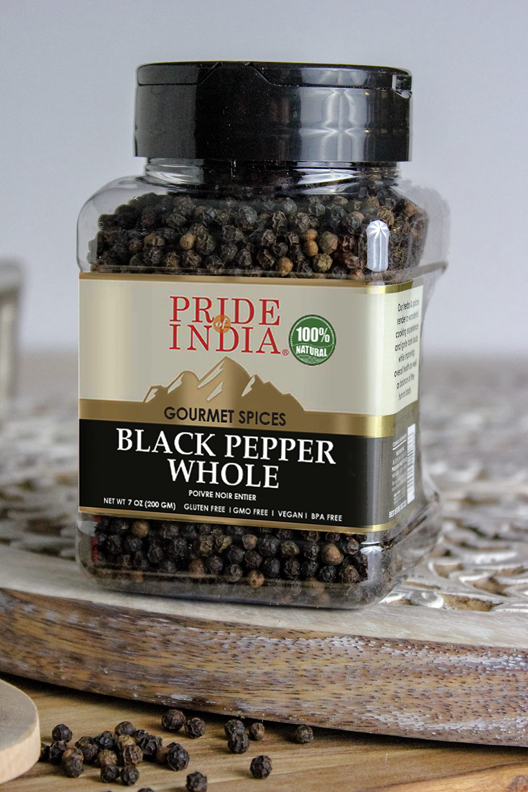 Black Peppercorn Whole – Gourmet & Culinary Spice - 8 oz